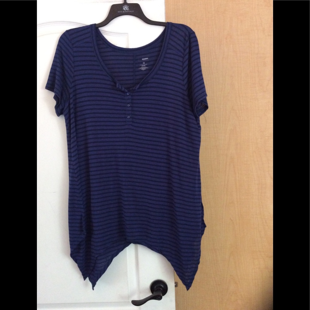 Preowned Purple blended women tunic top plus 1X